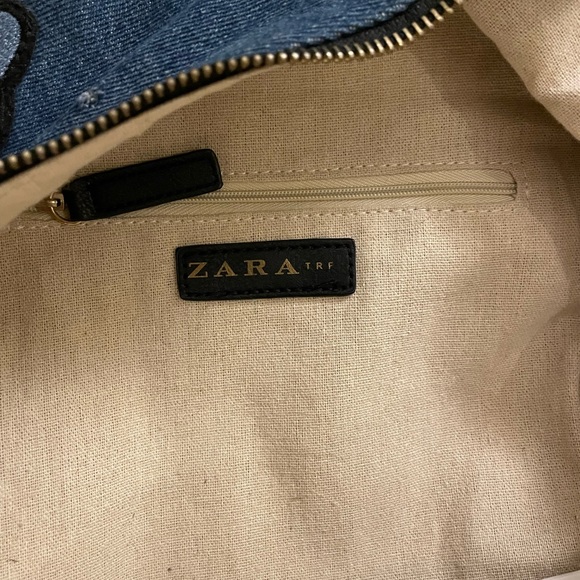 Zara Denim Backpack with Patches - Picture 2 of 3